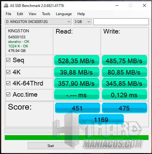 Revisión de Kingston KC600 SSD 6