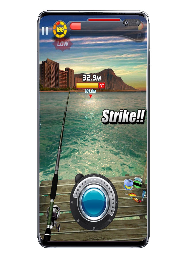 Capture in Ace Fishing: Wild Catch