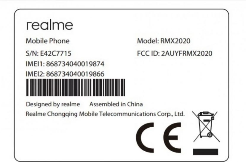 C3 Realme được chứng nhận của FCC