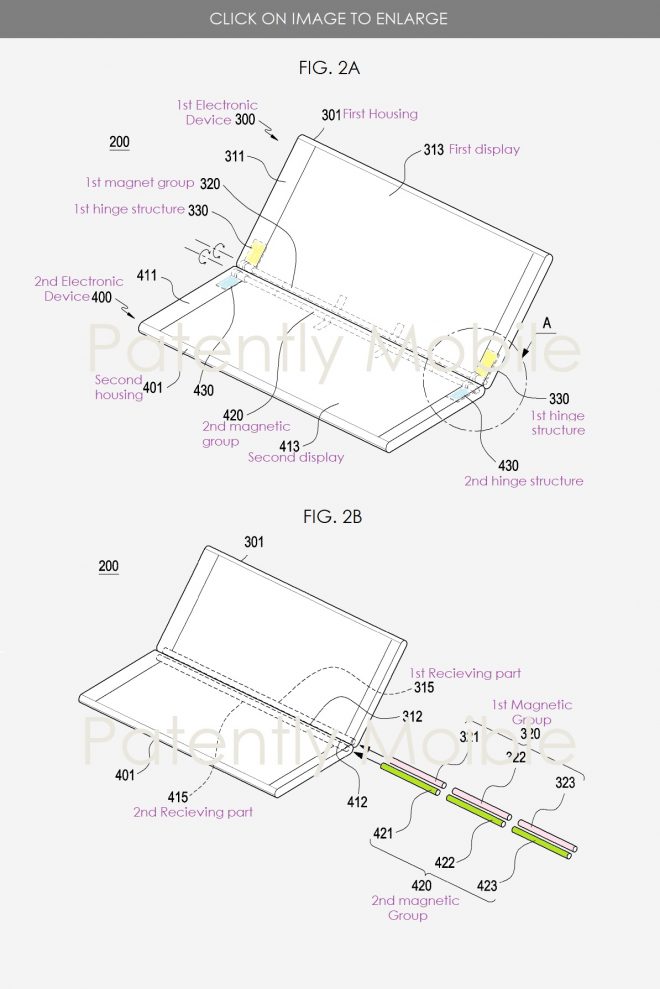 Samsung Patent Smart New Magnetic Engsel untuk Smartphone Dual-Screen; Ini adalah 3 yang baru