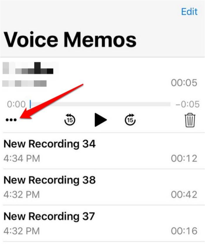 Chuyển iPhone Voice Note Note Note Ellipsis
