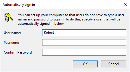Как пройти Windows 10 Войдите в систему автоматически и войдите в свою учетную запись пользователя 3