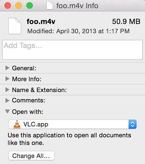 Tetapkan VLC sebagai Default Media Player di Mac