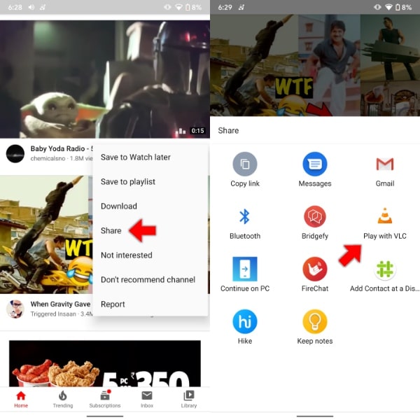 Chơi YouTube Nền VLC cho Android 1