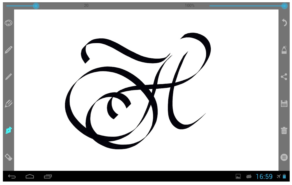 Aplikasi kaligrafi