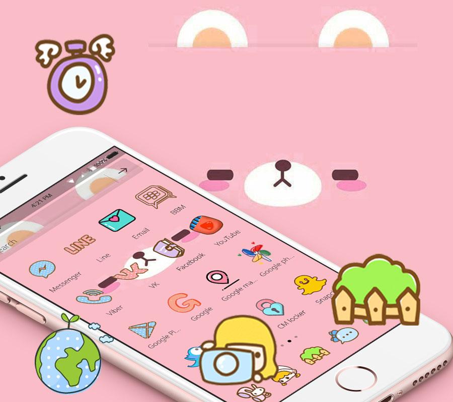 pink cute kartun bear theme2