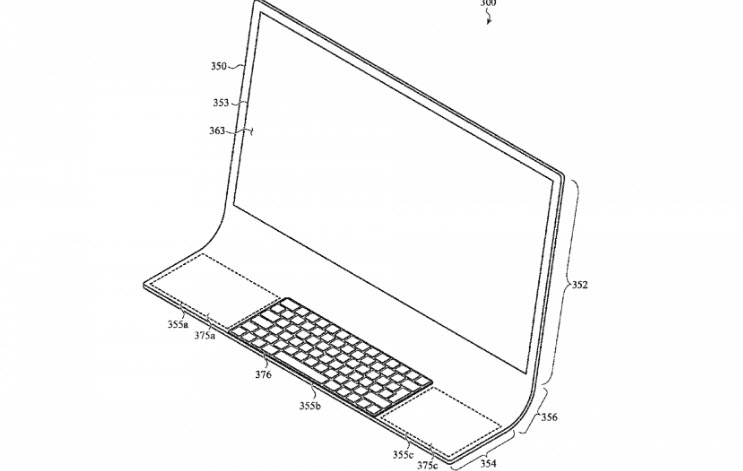 Apple Paten Mac Melengkung Menggunakan Sepotong Kaca Tunggal
