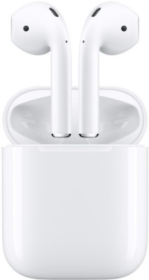 Apple AirPods dengan wadah pengisi daya Headset Bluetooth dengan mikrofon (putih, dalam telinga)