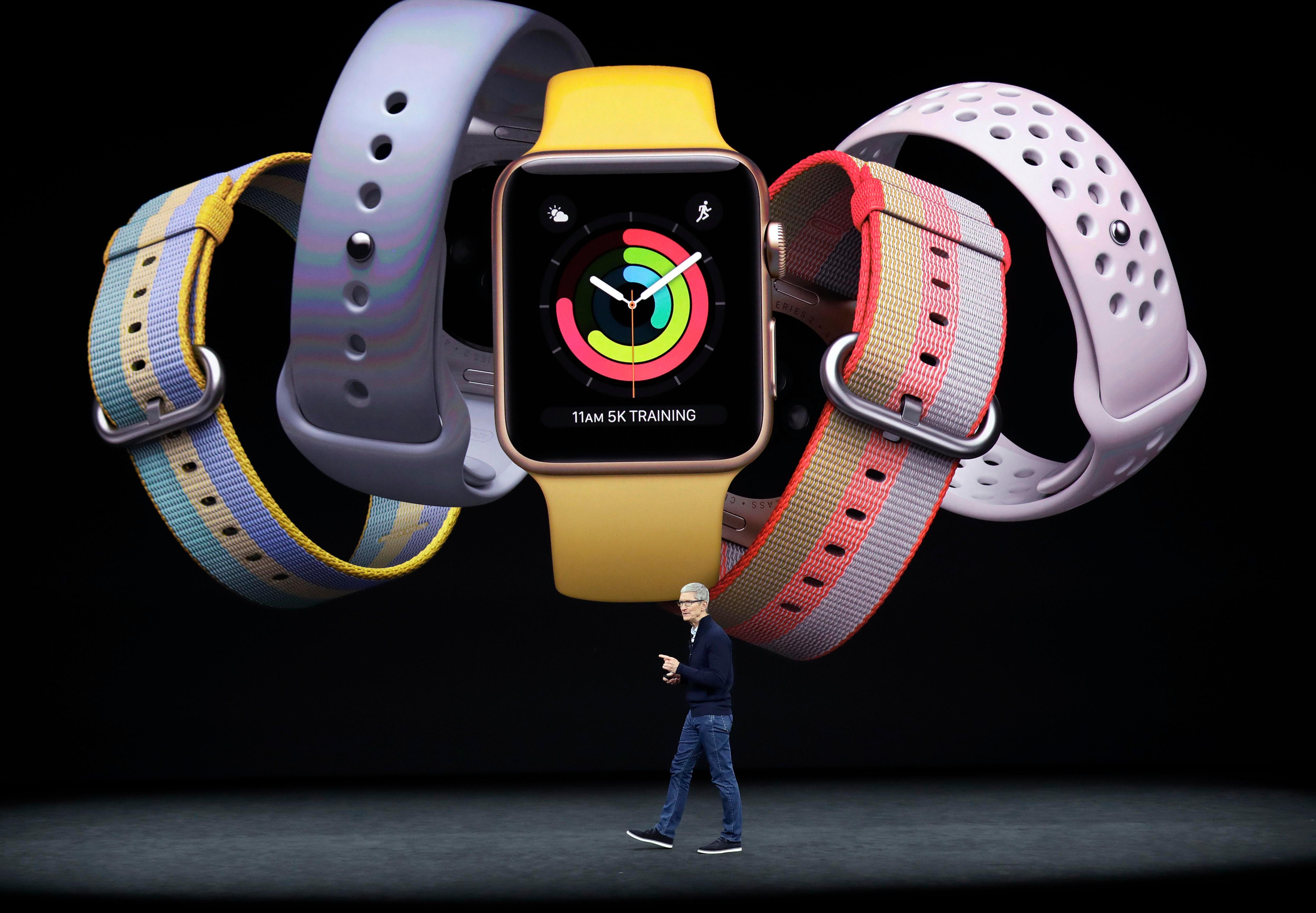         Новые часы будут пяти разных цветов.