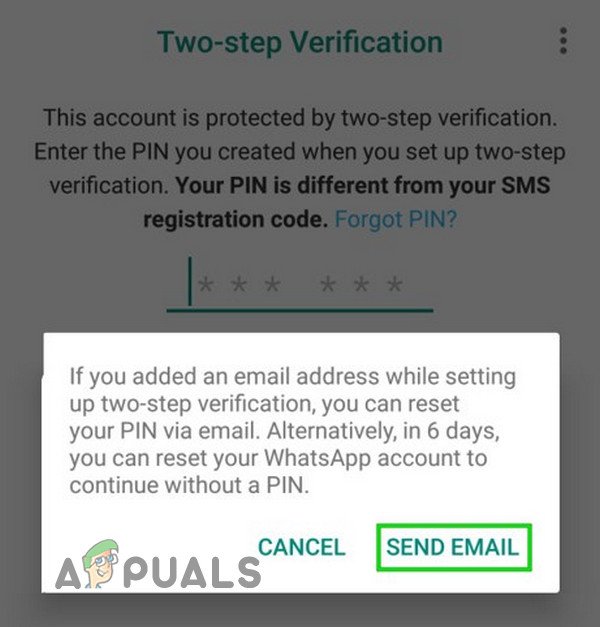 Làm thế nào để khôi phục mã PIN WhatsApp đã quên của bạn? 4