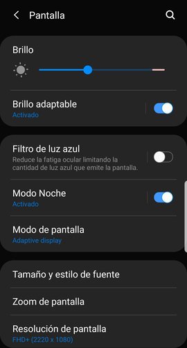 Mode gelap Android di Samsung / 
