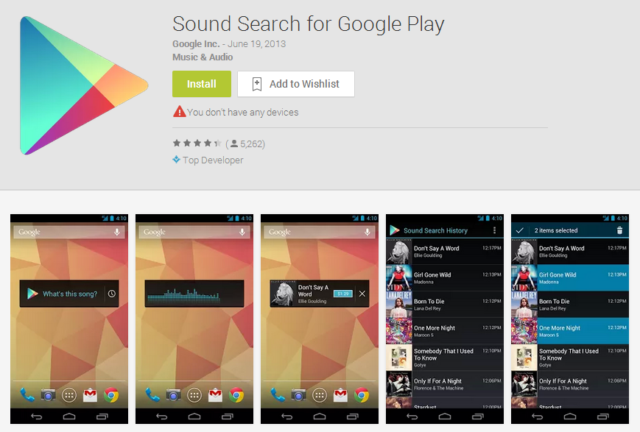 Pencarian Suara untuk Google Play