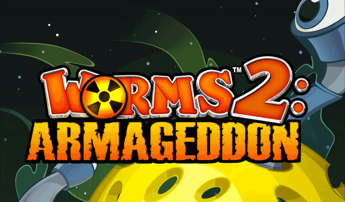 Worms 2 - Tampilan Layar Armageddon Two Player iPhone dan iPad Game