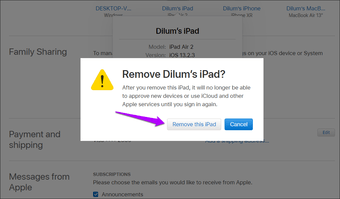 Excluir dispositivo de Apple ID 10