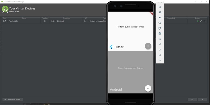 Emulator perangkat studio Android untuk aplikasi