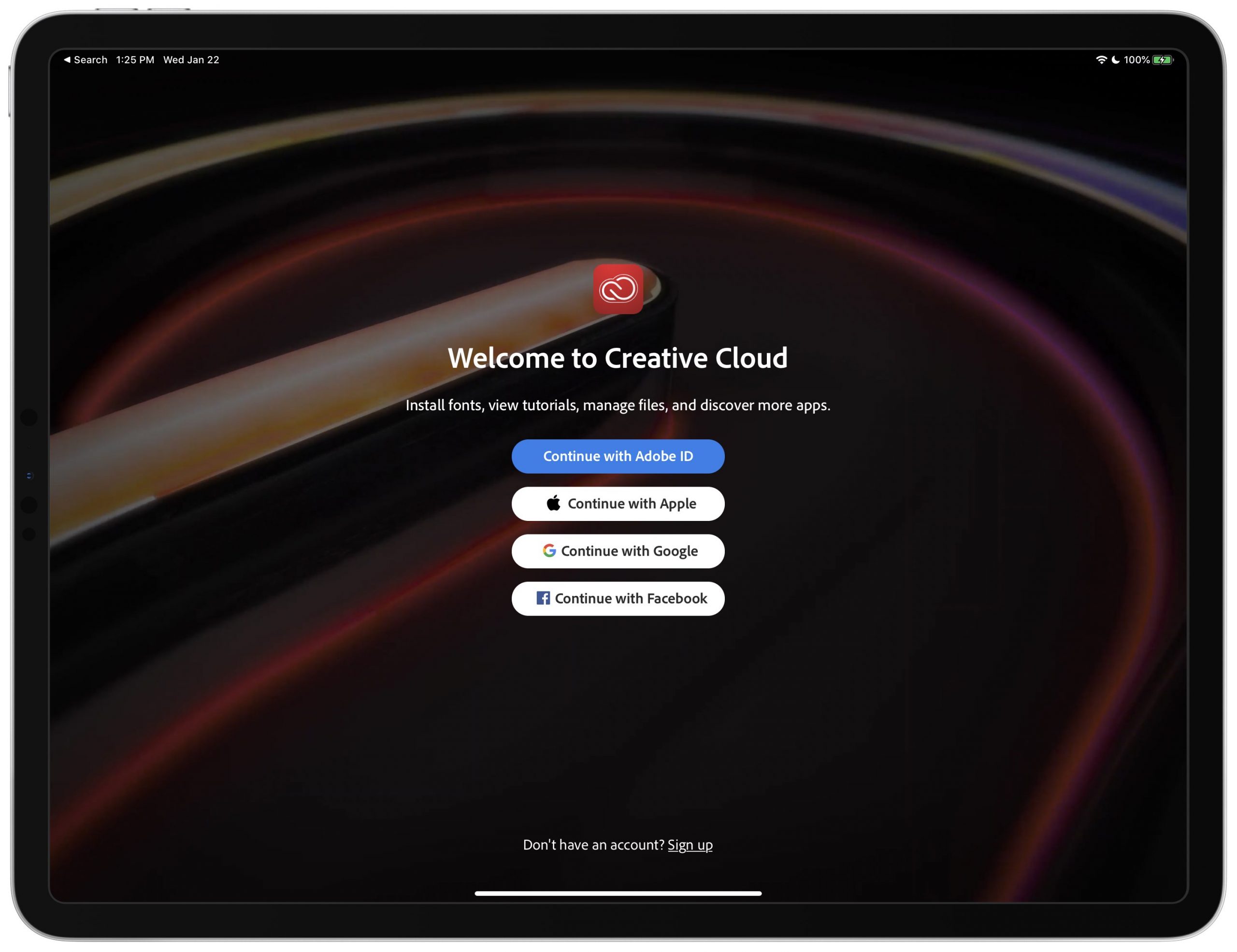 Anda sekarang dapat mengakses Adobe Creative Cloud melalui Sign-in yang menjaga privasi dengan Apple pilihan 2
