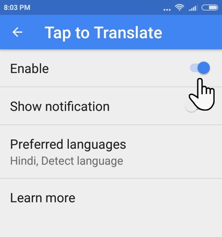 Cara menggunakan Google Translate dalam aplikasi Android apa pun Google Translate Touch untuk menerjemahkan