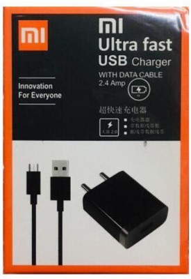Mi ULTRA Брзо USB полнач со податоци за кабел 2.4 Мобилни полначи со кабли за одвојување (црни, вклучувајќи кабли)