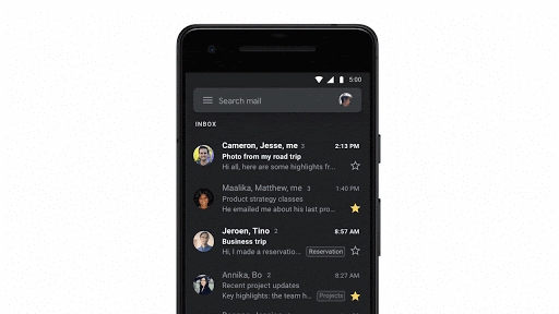 Gmail mulai menyebarkan mode gelap di iOS dan Android 2