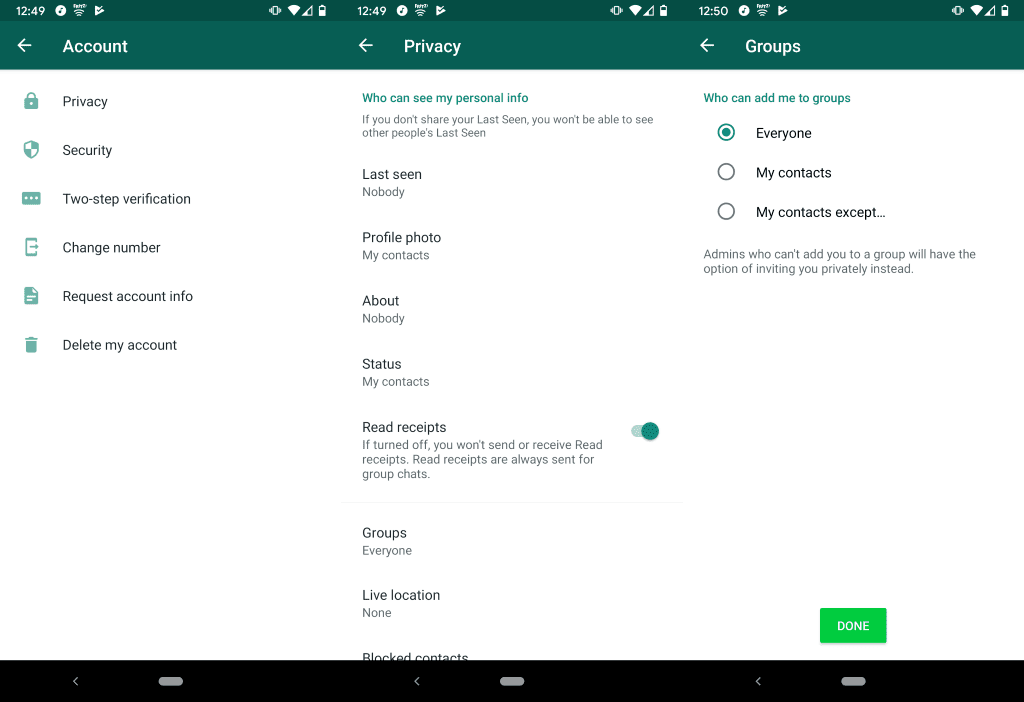 Control who is allowed to add you to WhatsApp Groups