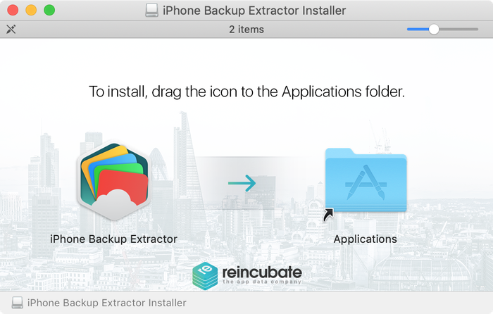 Instal dan jalankan iPhone Backup Extractor