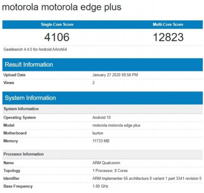 Motorola Edge +: ini akan menjadi ponsel baru dengan RAM 12 GB yang akan bersaing Galaxy S20 1