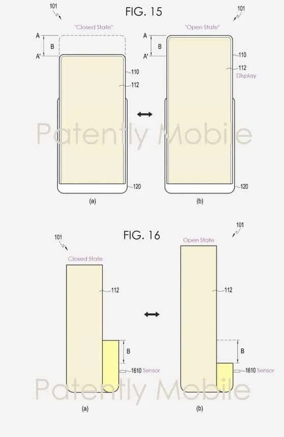 Paten Samsung baru menunjukkan ponsel dengan layar yang dapat diperpanjang 1