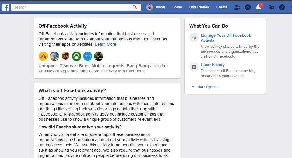 Pihak ketiga mengirim aktivitas web dan aplikasi ke Facebook, inilah cara menonaktifkan Off-Facebook Pelacakan aktivitas