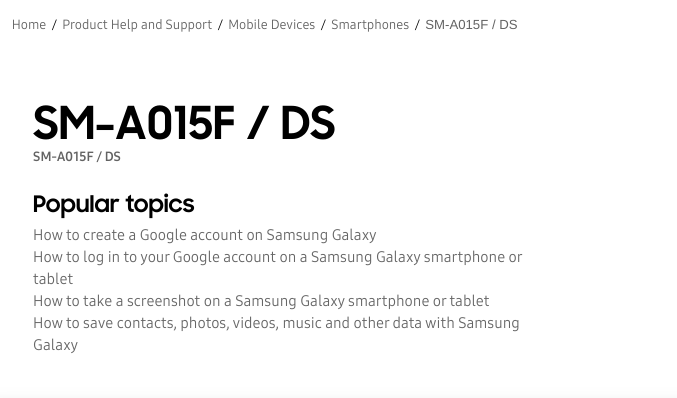 Samsung Galaxy A01 Halaman Dukungan Rusia Goes Live, Peluncuran Tampaknya Dekat 1