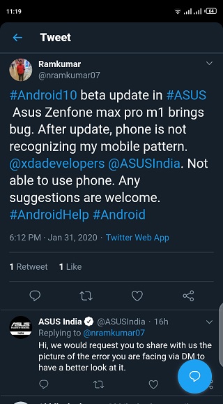 Asus ZenFone Max Pro M1 Android 10 beta pembaruan terlalu buggy? Anda dapat kembali ke Pai (Unduh tautan di dalam) 1