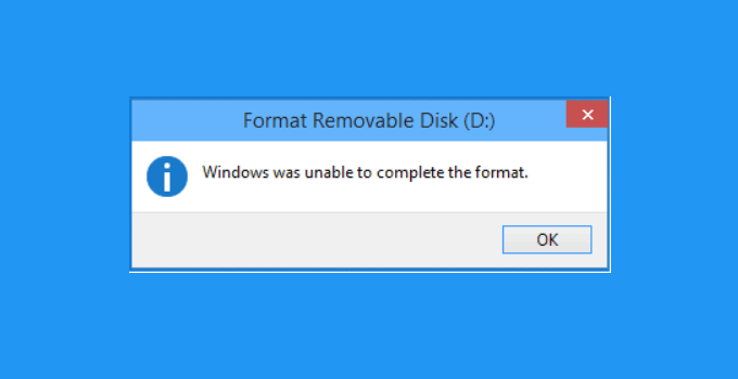 Tutorial Cara Mengatasi Windows Was Unable To Complete The Format
