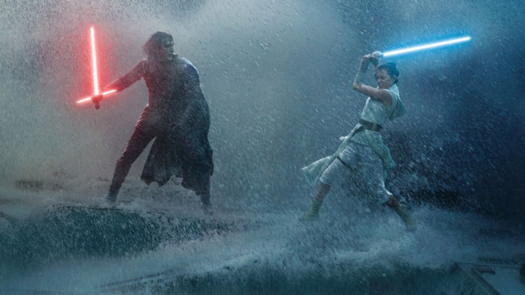Duo protagonis, Kylo dan Rey dalam pertempuran di trilogi Star Wars baru oleh Disney