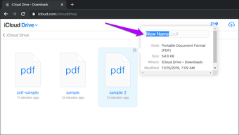 Ganti nama folder file pada drive Icloud 10