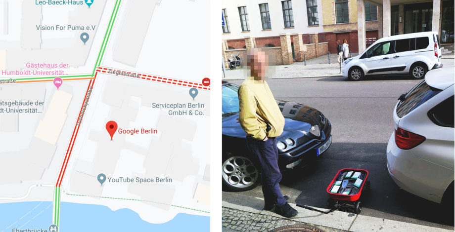 Seorang pria mendorong sekitar 99 ponsel di kereta untuk membuat kemacetan di Google Maps