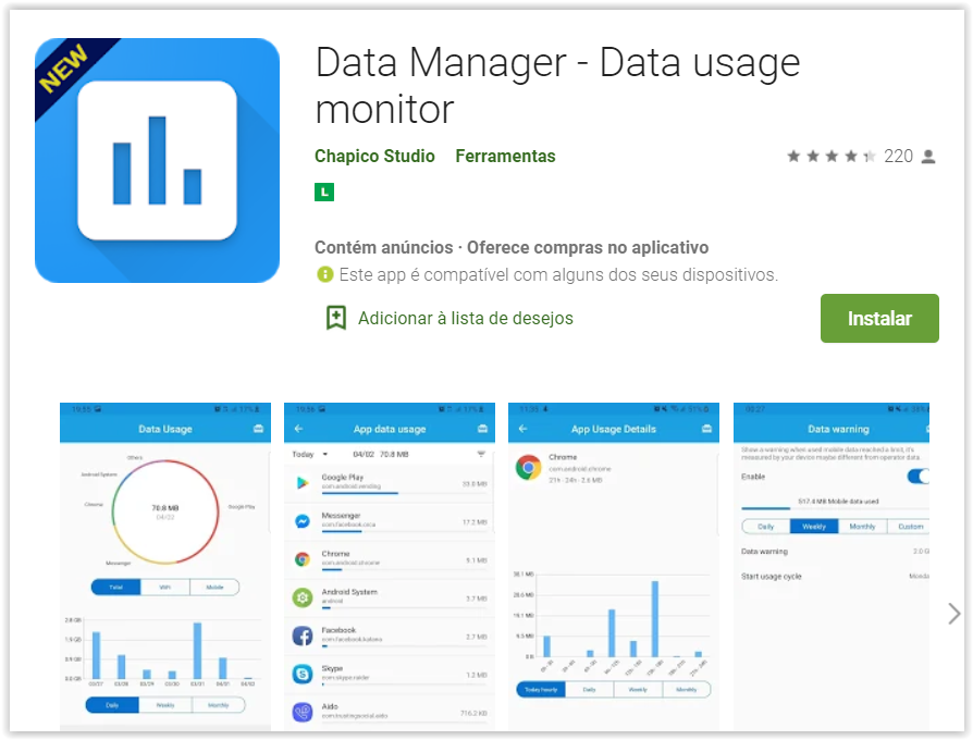 Aplikasi terbaik untuk memantau penggunaan data di Android 4