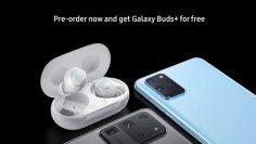 Gambar promo laktasi mengungkapkan bahwa Samsung pre-order Galaxy S20 dan S20 Ultra baru Galaxy Terima Buds + sebagai bonus gratis.