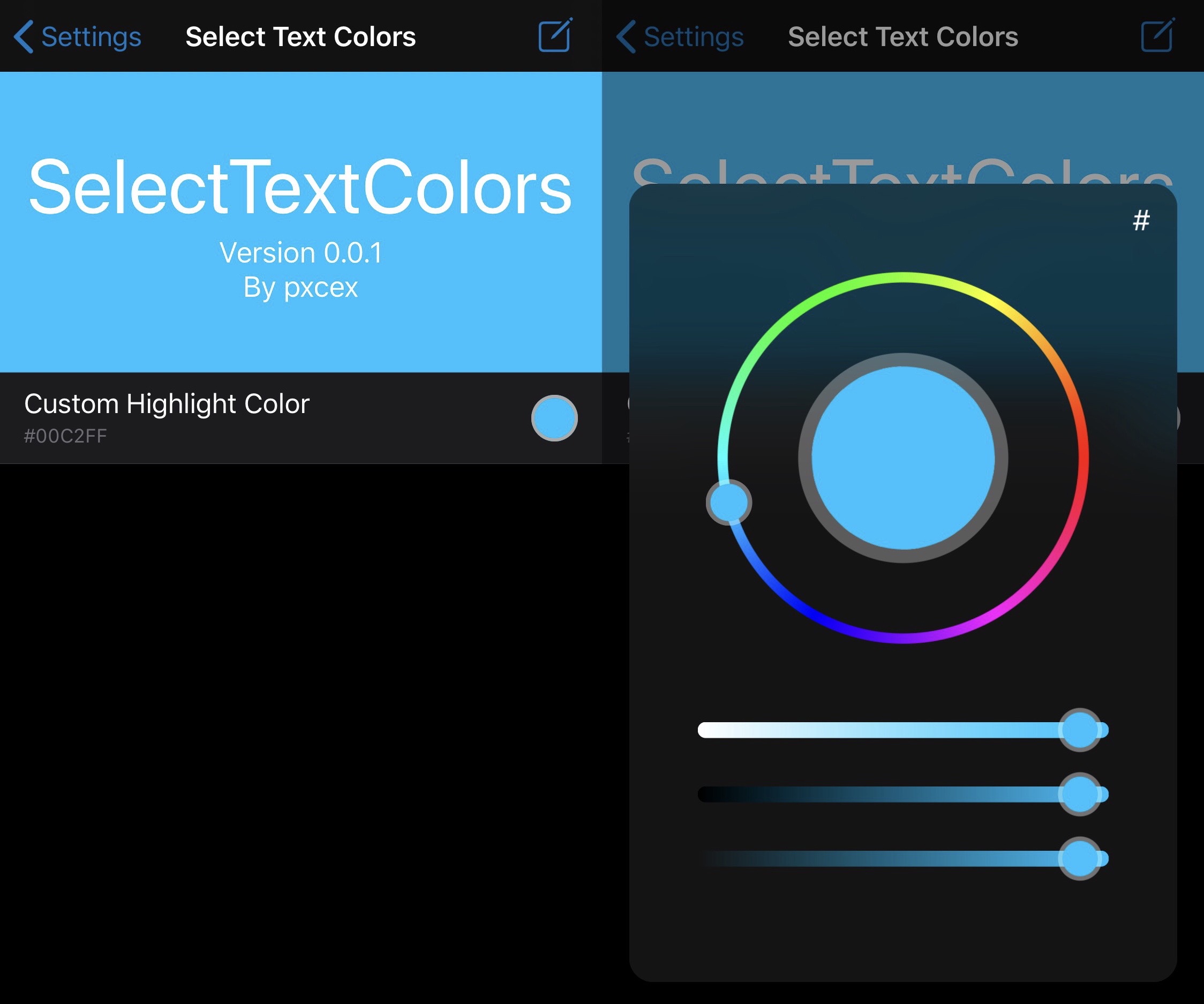 Tweak ini memungkinkan Anda mewarnai highlight teks yang dipilih iPhone Anda 3