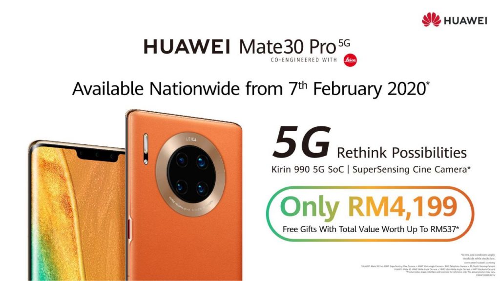 Huawei Mate 30 Pro diluncurkan di Malaysia, penjualan dimulai pada 7 Februari 1