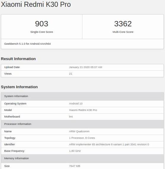 - Xiaomi menyiapkan ponsel dengan SD865 dan tanpa kamera 108MP; akan menjadi Redmi K30 Pro »- 1