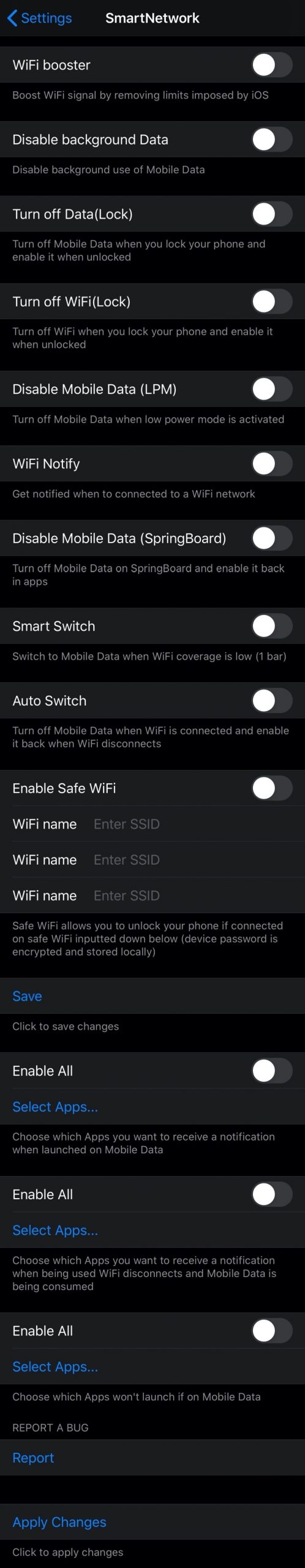 SmartNetwork membantu Anda mengelola koneksi jaringan di perangkat iOS 5 Anda