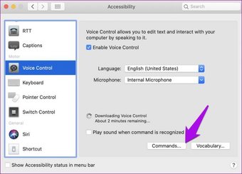 Kontrol suara bagaimana menggunakannya aksesibilitas mac perintah kontrol suara
