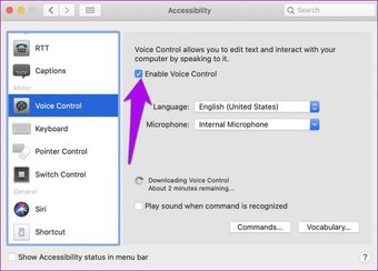 Kontrol suara cara menggunakannya aksesibilitas mac memungkinkan kontrol suara