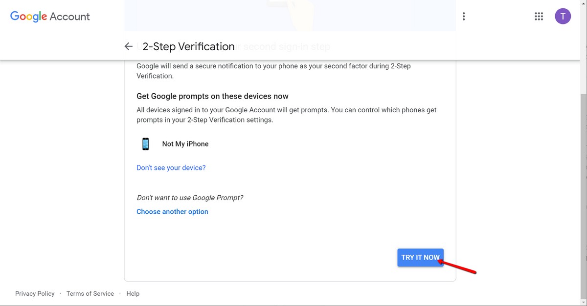Cómo activar la autenticación de dos factores para su cuenta de Google 3