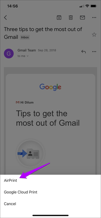 حفظ البريد الإلكتروني بتنسيق Outlook Pdf Gmail Ios 9