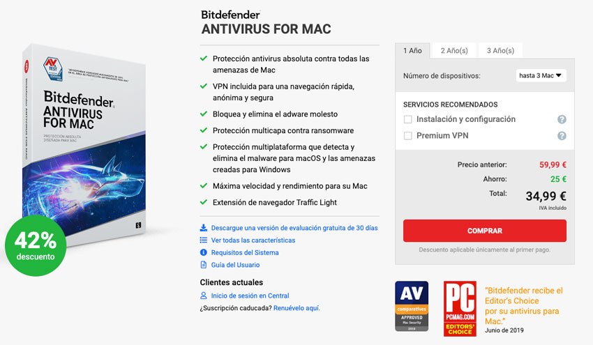 Mua Bitdefender Antivirus cho Mac