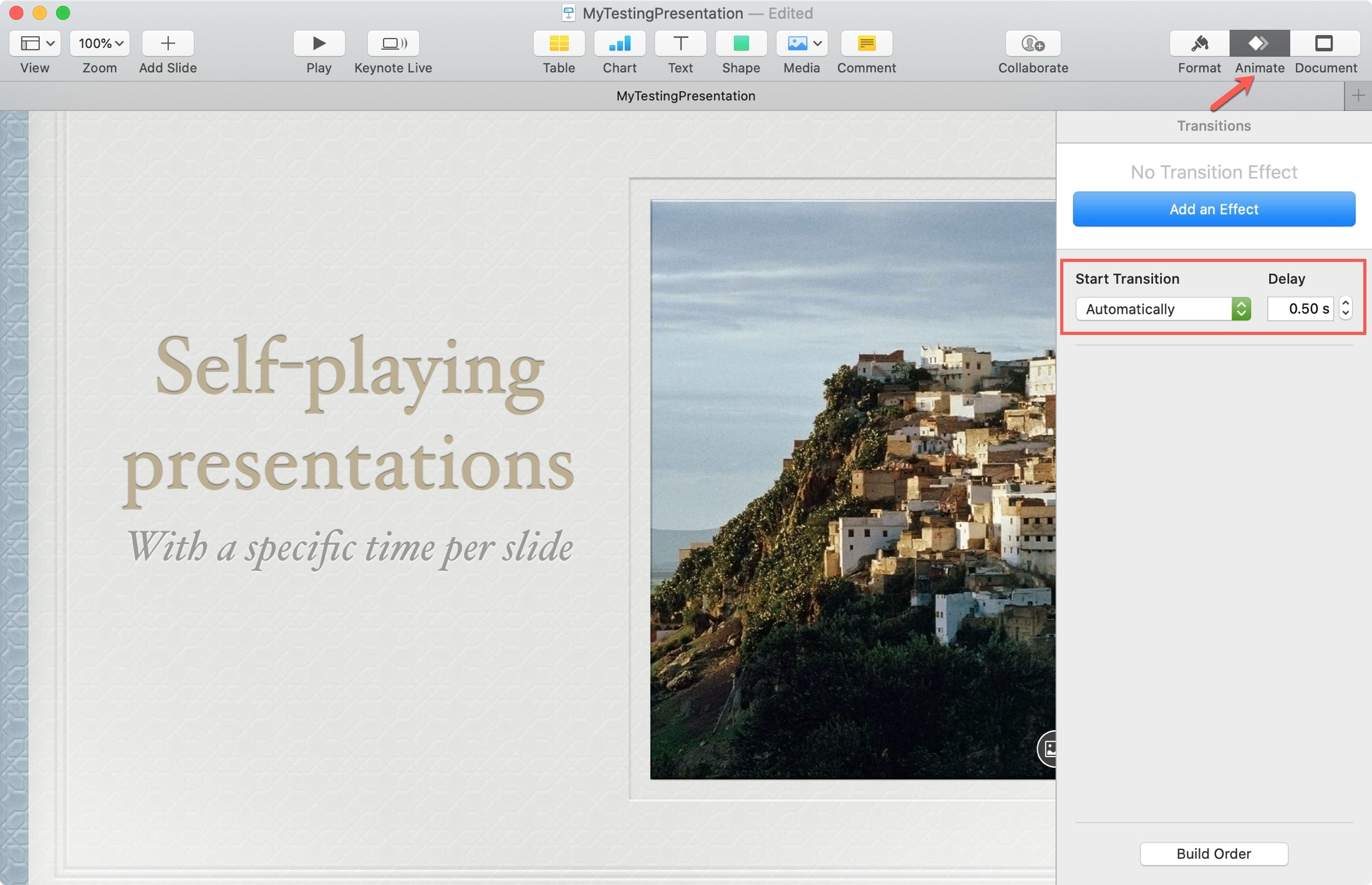 Keynote'tan Mac slayt senkronizasyonunu değiştirme
