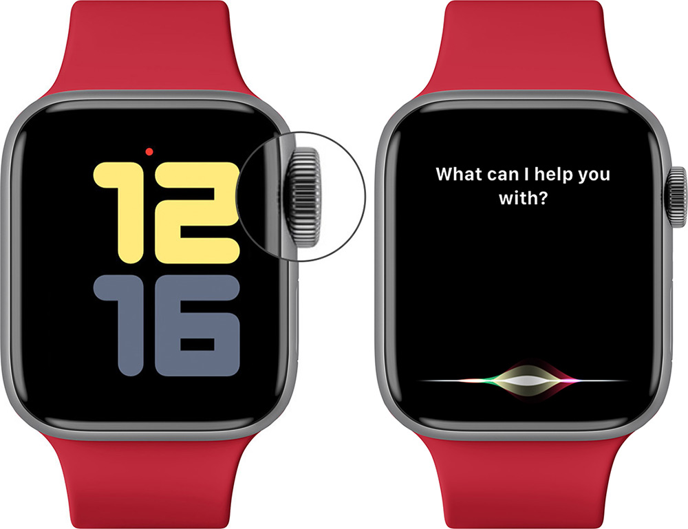 Aktifkan Siri dengan Digital Crown Apple Watch