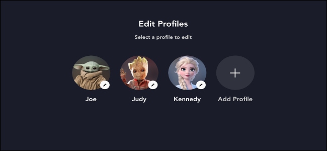 Disney + Edit Halaman Profil