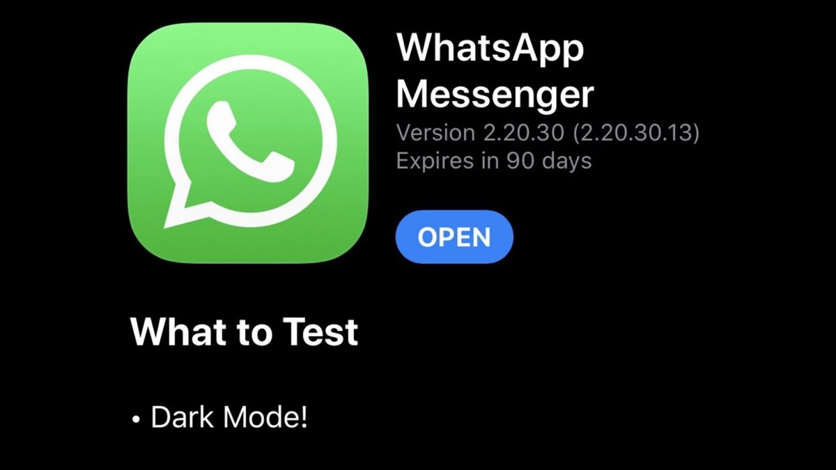WhatsApp Dark Mode Comes to iPhone With Latest Beta Update: Reports