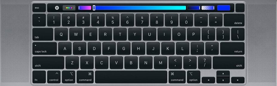 Keyboard dari MacBook Pro 16 baru